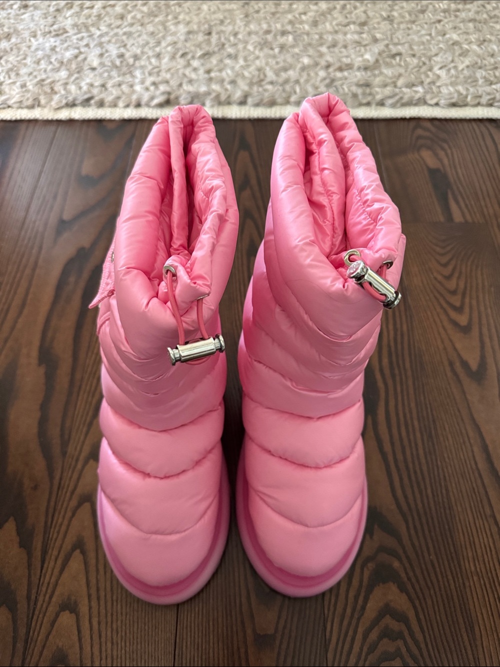 Moncler Pink Puffer Snow Boots - Picture 2 of 4
